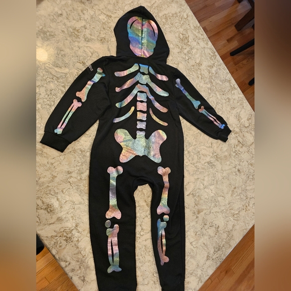 Tipsy Elves Iridescent Skeleton Zip Up Costume - Picture 2 of 5